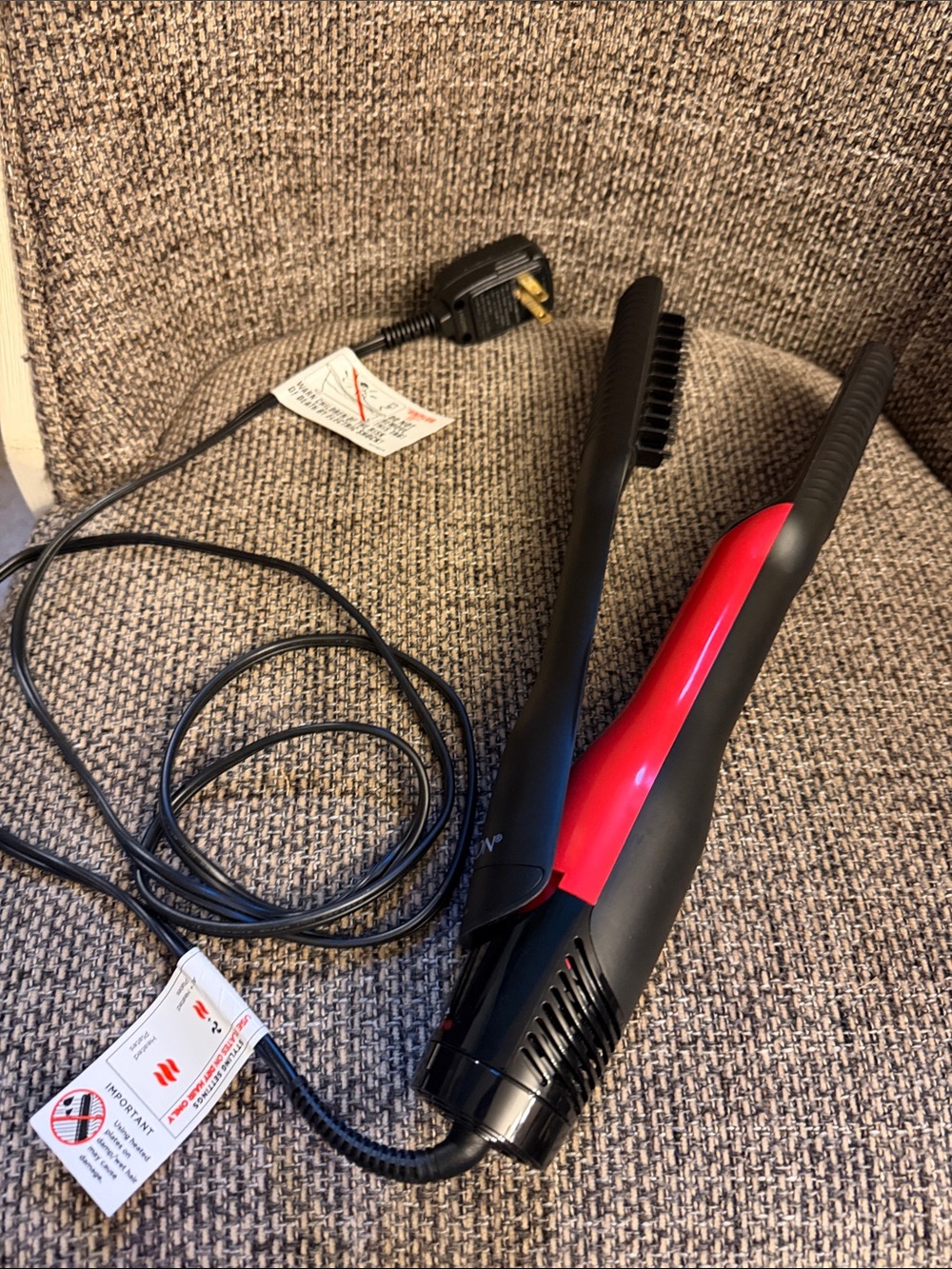 Revlon One-Step Air Straight 2-in-1 Hair Dryer & Straightener Black/Red